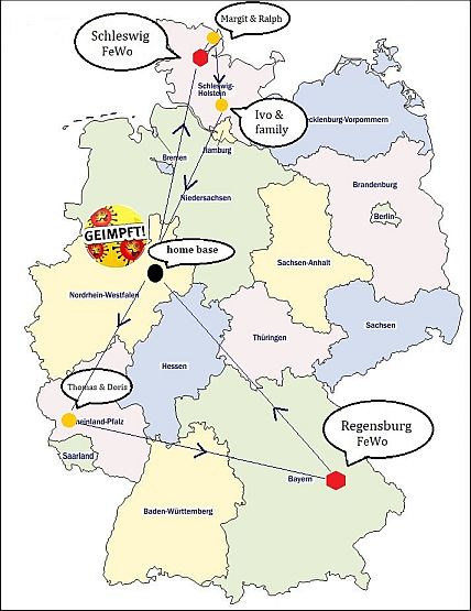 {Karte mit Reiseverlauf}